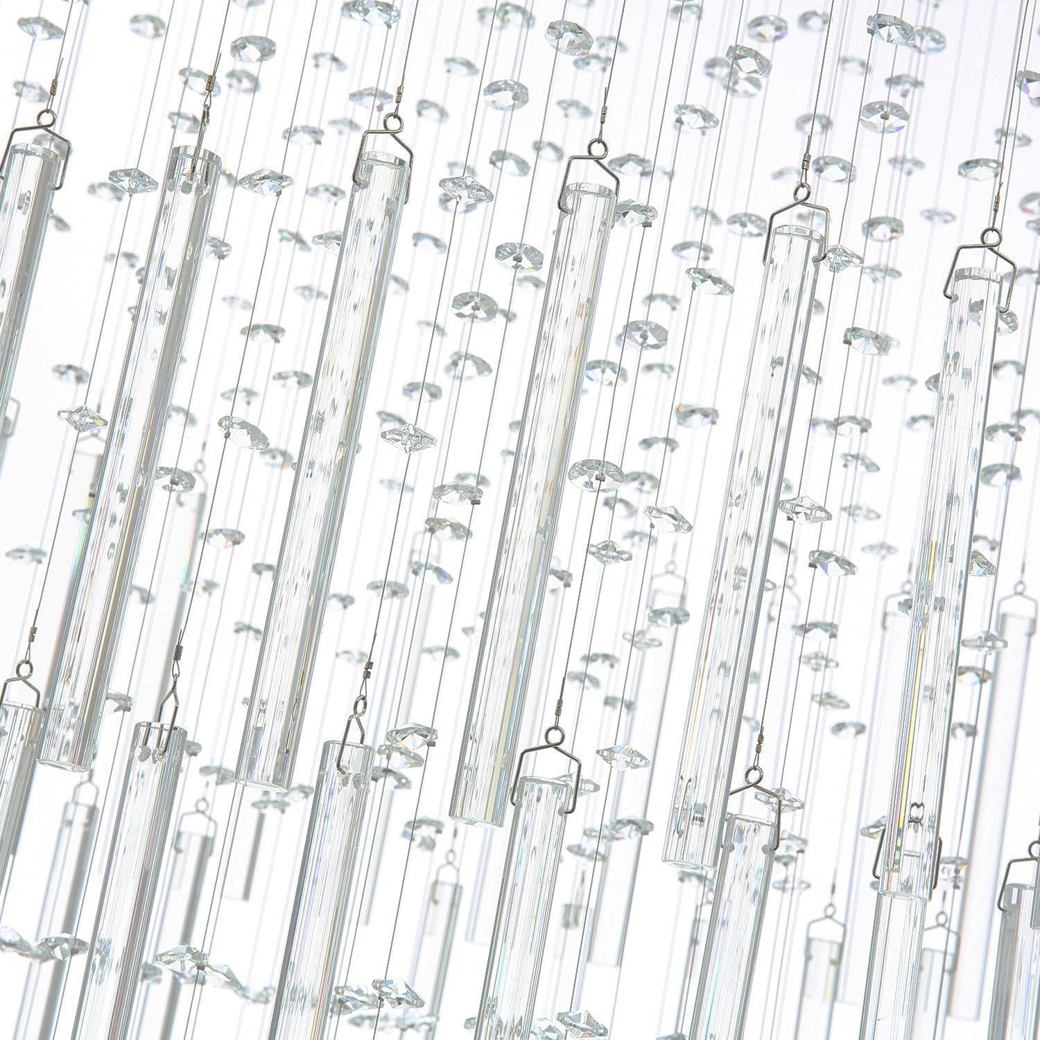 Floating Castle Round Raindrop Crystal Chandelier | Sofary