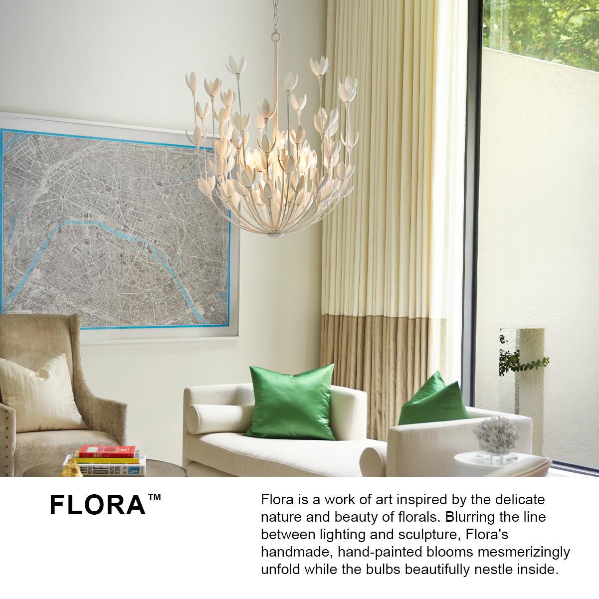 Flora 20 Inch 3 Light LED Chandelier