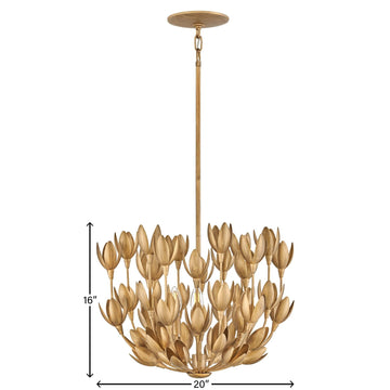Flora 20 Inch 3 Light LED Chandelier