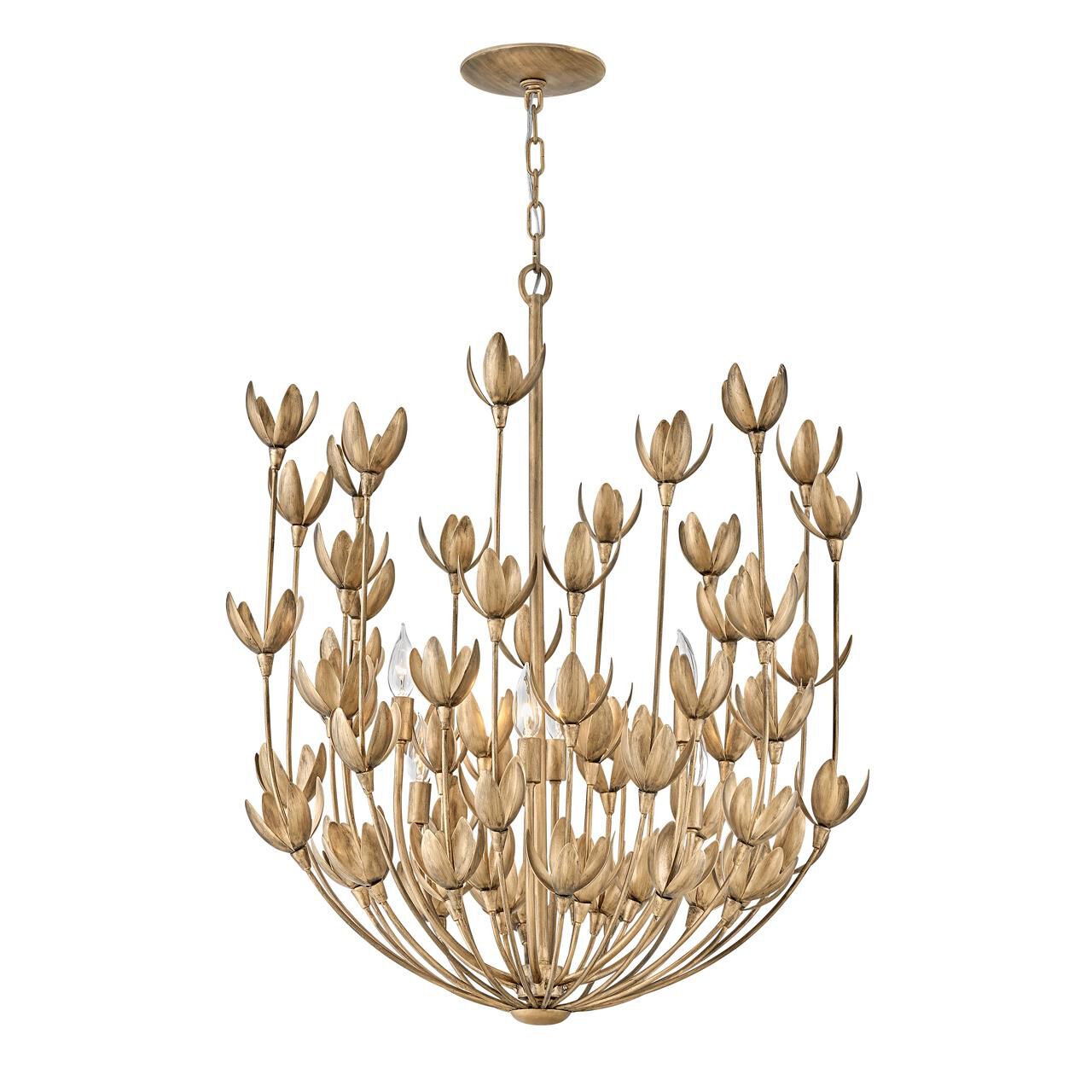 Hinkley Lighting Flora 26 Inch 6-Light Chandelier, Burnished Gold