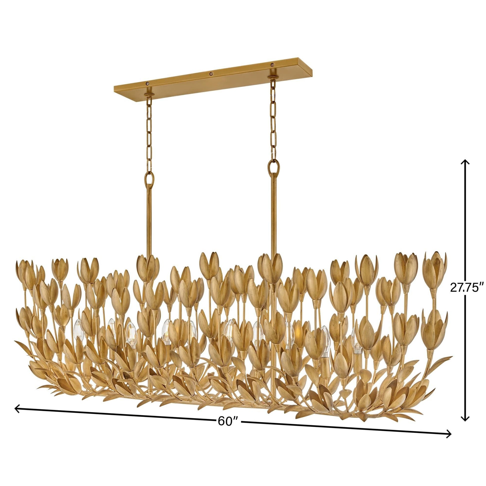 Hinkley Lighting Flora 60 Inch 10 Light LED Linear Suspension Light