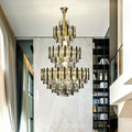 Foyer 3 Layers Extra Large Crystal Chandelier For Living Room Staircase Ceiling Lighting Fixture