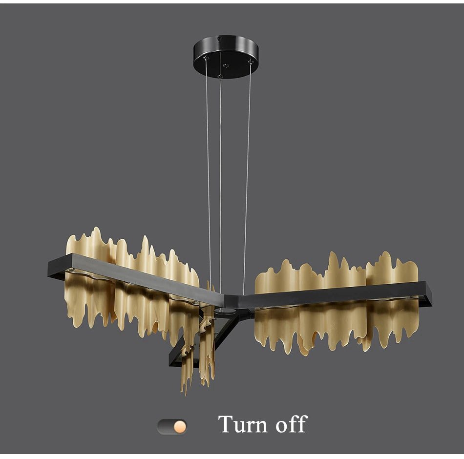 fancilighting Black/gold led light ceiling chandelier for living room, bedroom, dining room