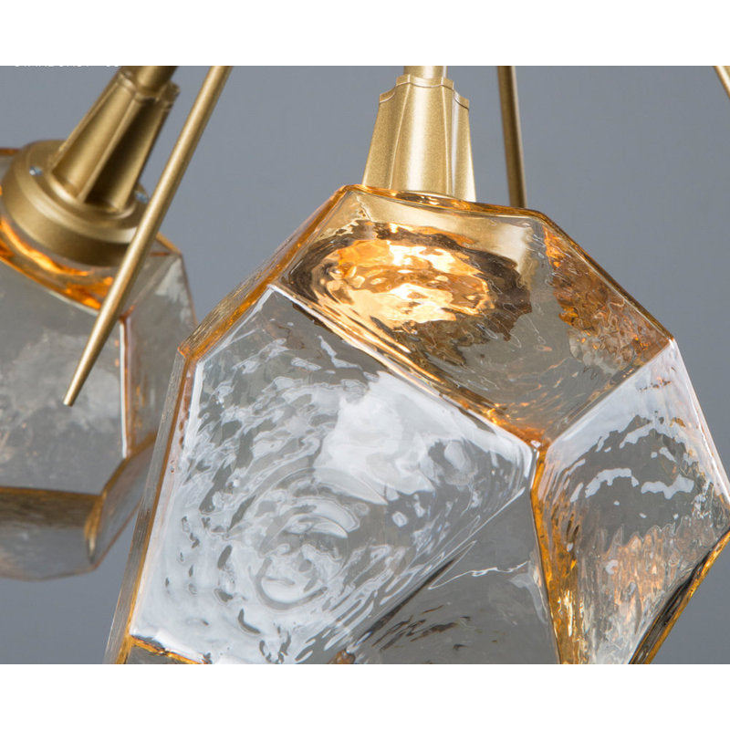 Hammerton Studio Gem Starburst Chandelier - Modern Hand-Forged LED Lighting Fixture