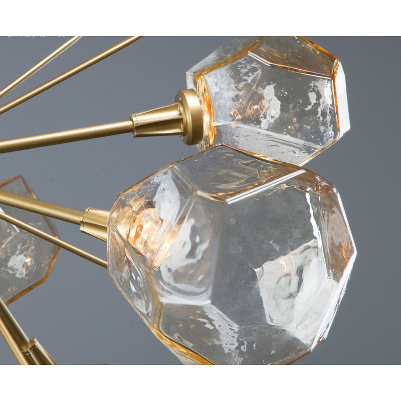 Hammerton Studio Gem Starburst Chandelier - Modern Hand-Forged LED Lighting Fixture