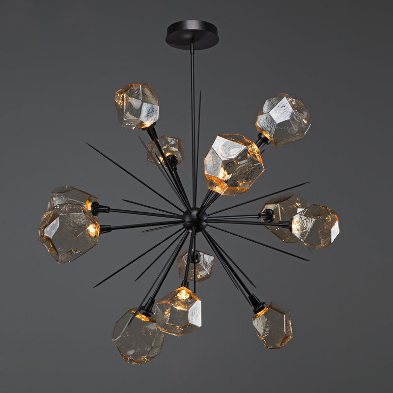 Hammerton Studio Gem Starburst Chandelier - Modern Hand-Forged LED Lighting Fixture