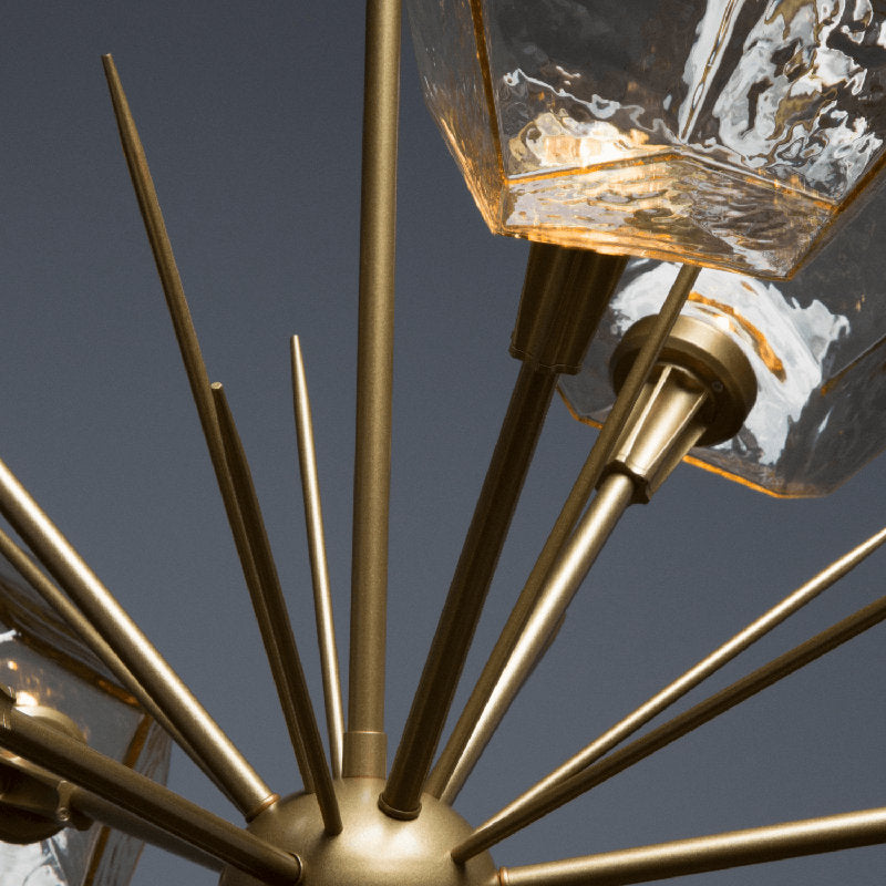 Hammerton Studio Gem Starburst Chandelier - Modern Hand-Forged LED Lighting Fixture