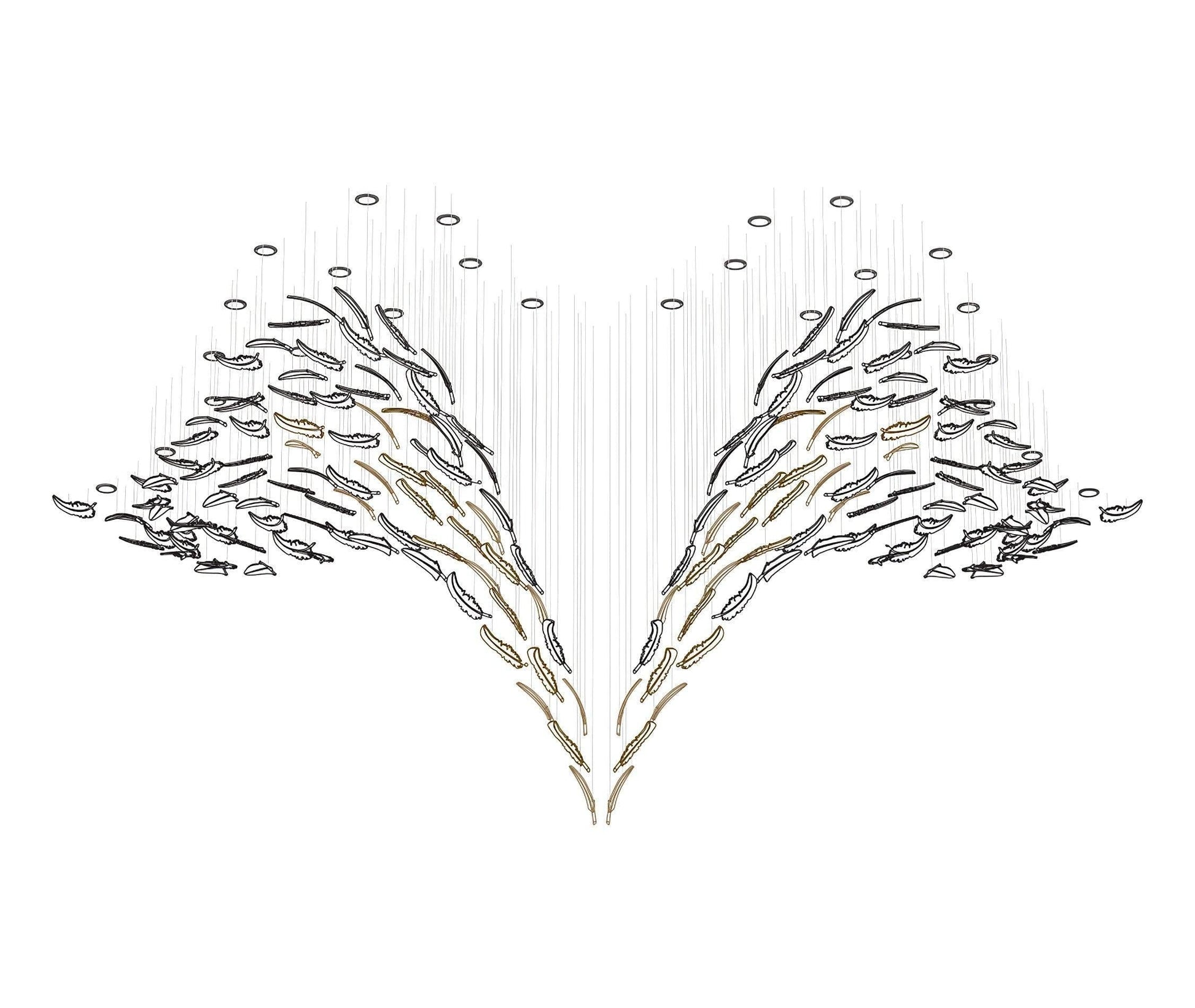 Glass Feathers Chandelier - Vakkerlight