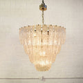 Luxe Light and Home Gloria Chandelier with Brazilian Quartz Rock Crystal Points
