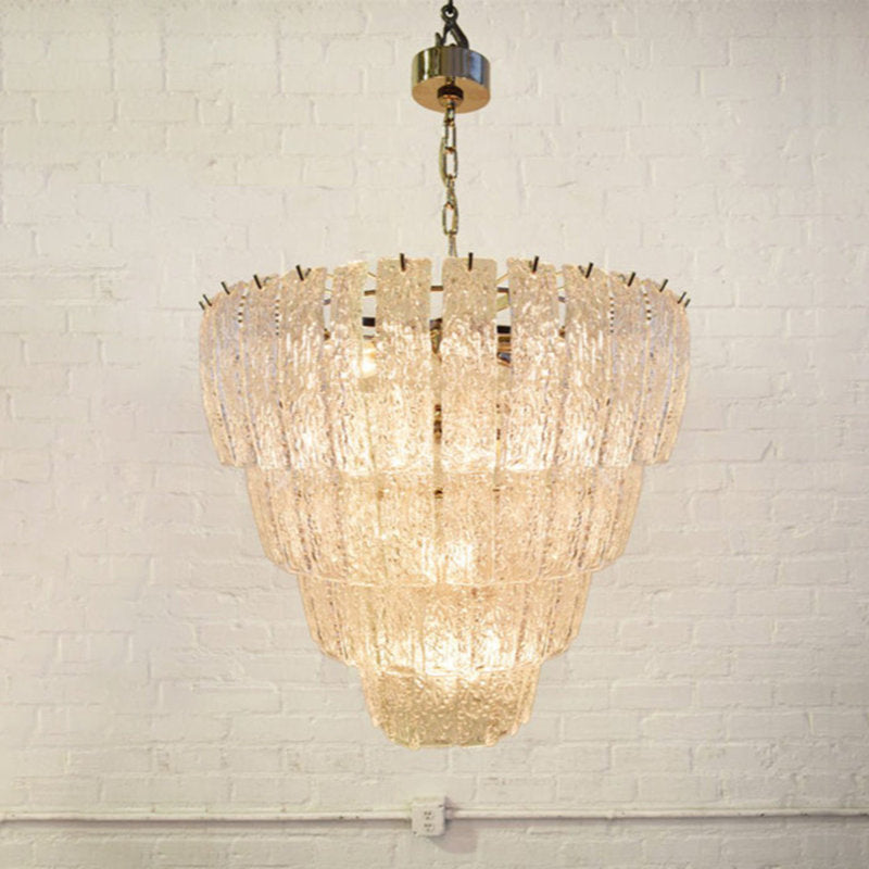 Luxe Light and Home Gloria Chandelier with Brazilian Quartz Rock Crystal Points