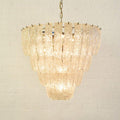Luxe Light and Home Gloria Chandelier with Brazilian Quartz Rock Crystal Points