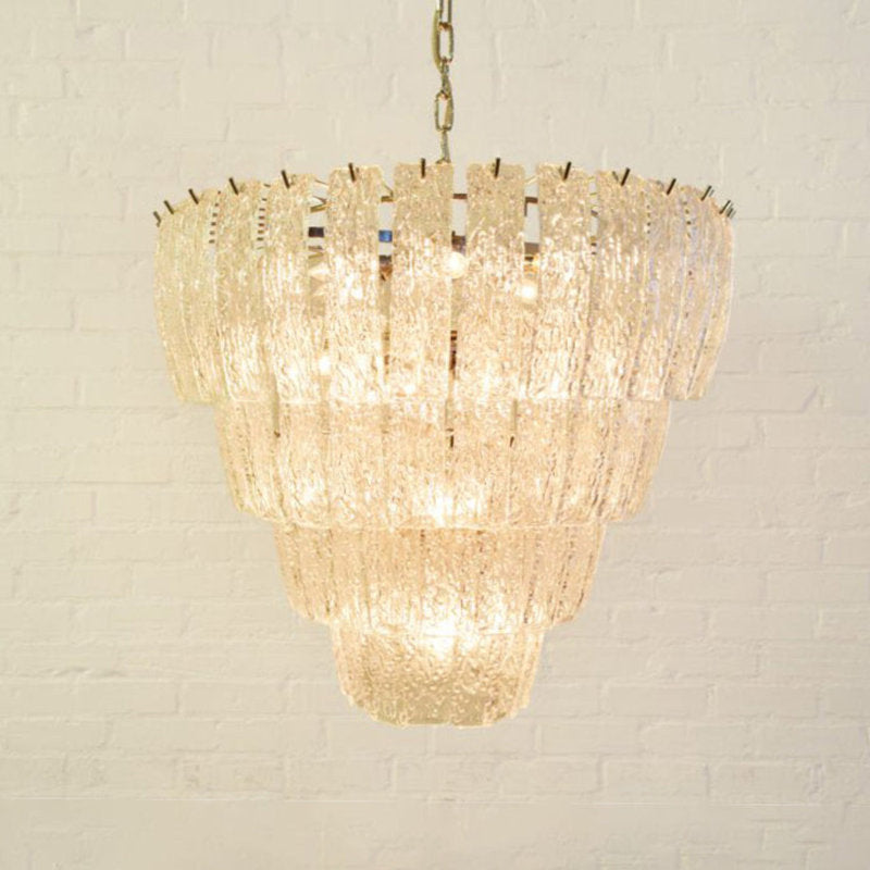 Luxe Light and Home Gloria Chandelier with Brazilian Quartz Rock Crystal Points