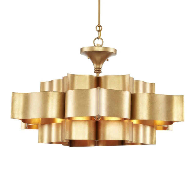 Grand Lotus Large Black Chandelier