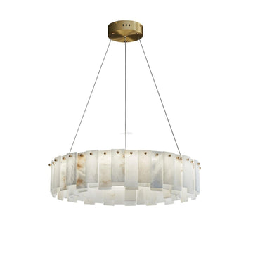 Halos Alabaster Round/Square Chandelier