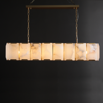 Harlew Calcite Rectangular Chandelier 55"