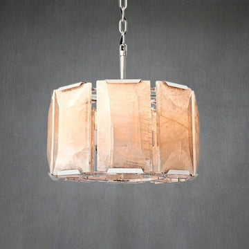 Harlew Calcite Round Chandelier 19"