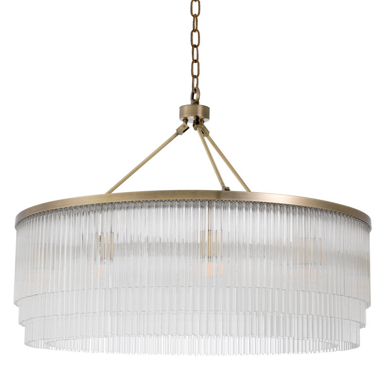 Hector 10-Light Chandelier: Grand Gold Finish, Crystal Accents for Elegant Homes
