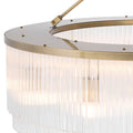 Hector 10-Light Chandelier: Grand Gold Finish, Crystal Accents for Elegant Homes
