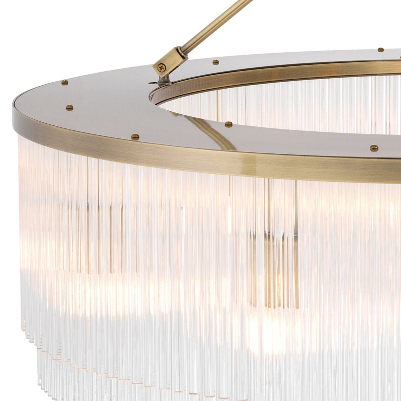 Hector 10-Light Chandelier: Grand Gold Finish, Crystal Accents for Elegant Homes