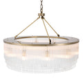 Hector 10-Light Chandelier: Grand Gold Finish, Crystal Accents for Elegant Homes