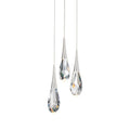 Hibiscus LED Multi Light Pendant Light in Polished Nickel (3-Light).