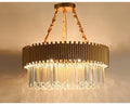 fancilighting Gold round crystal ceiling chandelier for living room, dining room, bedroom