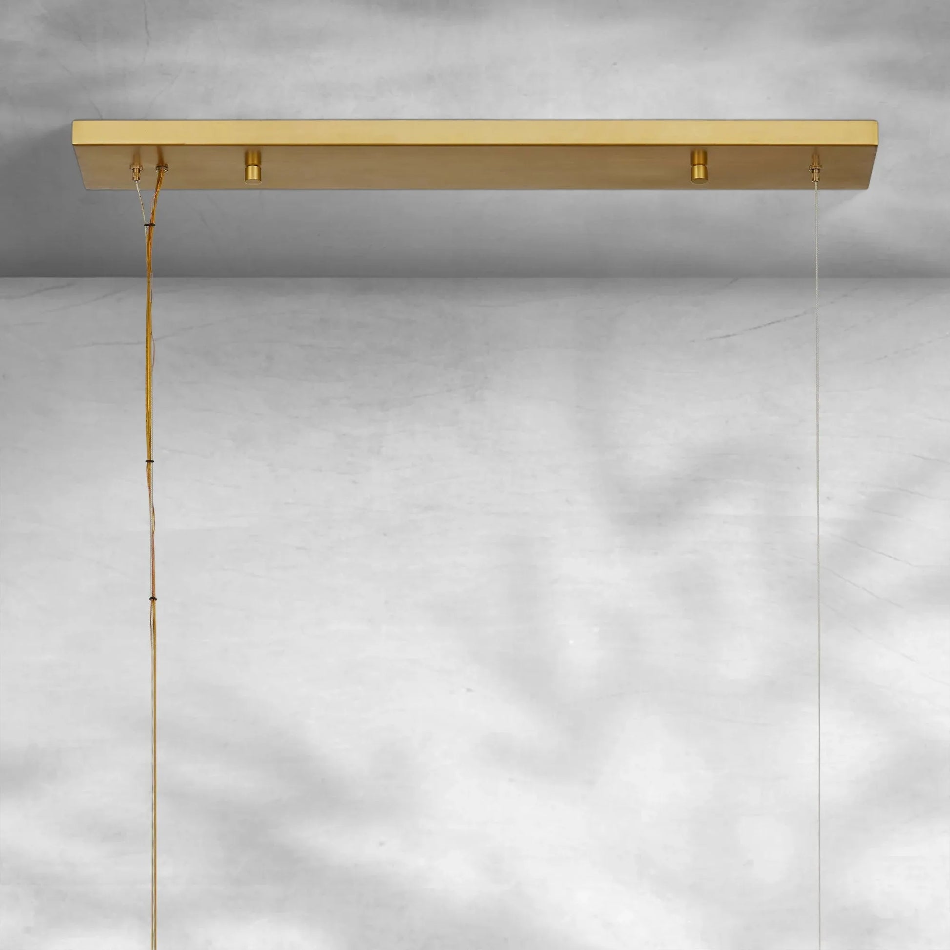Kinney Linear Brushed Brass 9-Globe Modern Dimmable Chandelier