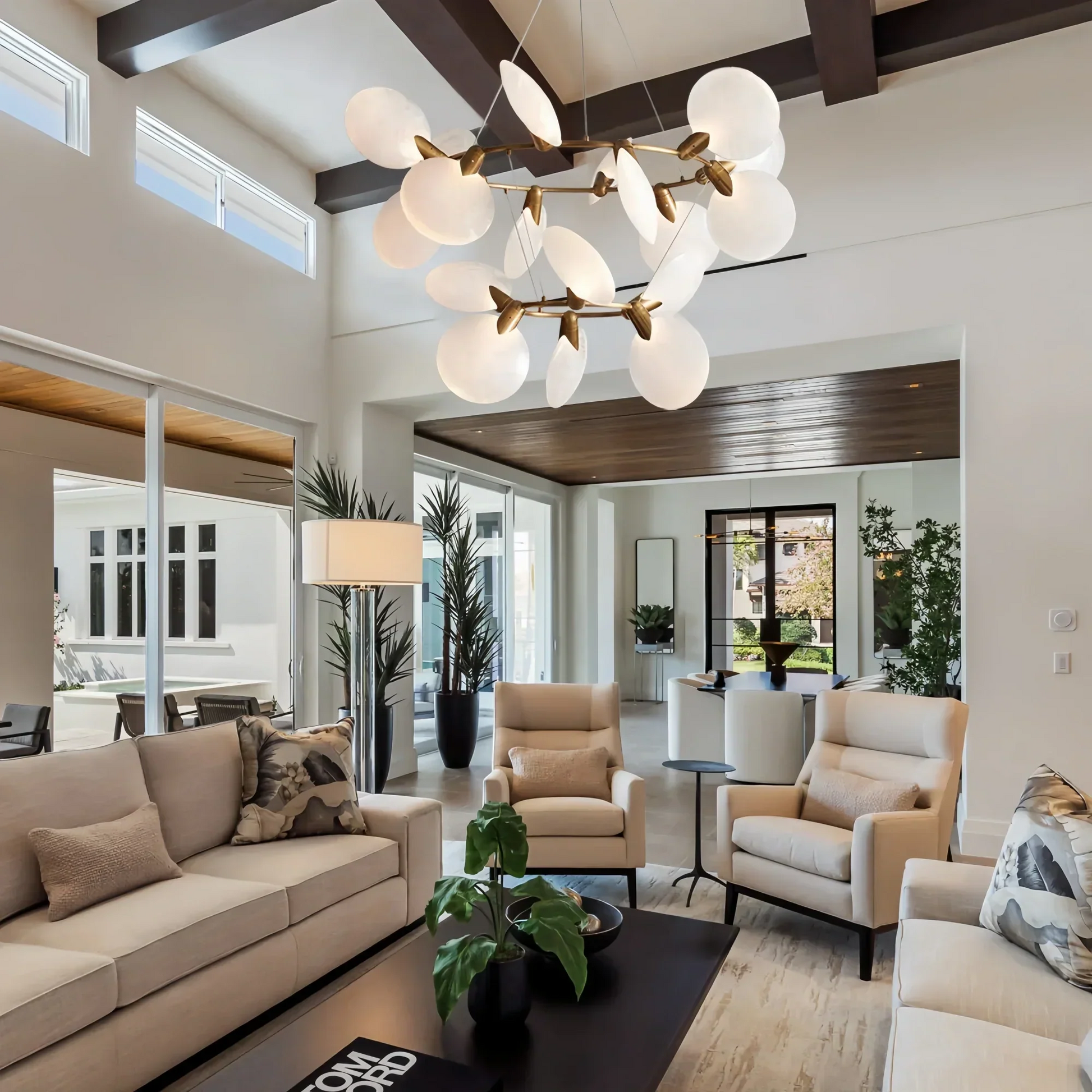Lyla 2-Tiered Halo Chandelier-Fanci Lamps