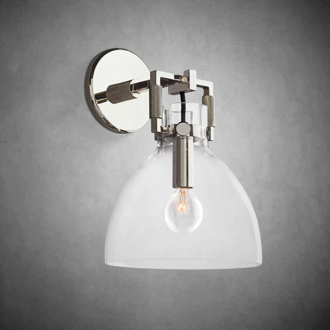 Machine Glass Cloche Sconce