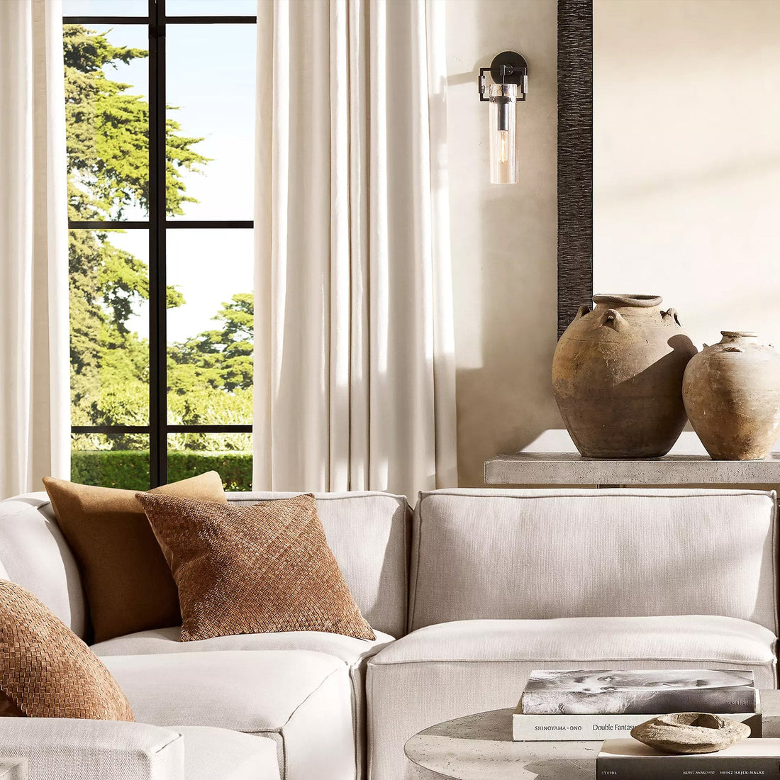 Machine Glass Cylinder Wall Sconce