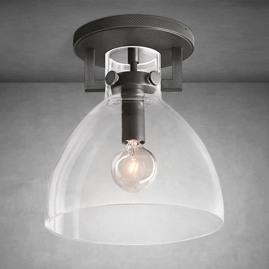 Machine Glass Flushmount