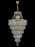 Magnificent Extra Large Foyer Hall Chandelier Tiered Crystal Ceiling Lighting Fixture For Living Room Decor