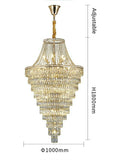 Magnificent Extra Large Foyer Hall Chandelier Tiered Crystal Ceiling Lighting Fixture For Living Room Decor