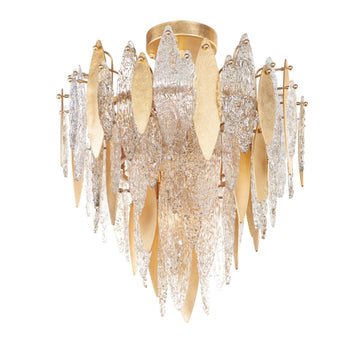 Majestic Gold Finish 29-inch Flush Mount Ceiling Light Fixture