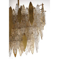 Majestic Gold Leaf 18-Light Linear Chandelier, 40-inch - Bees Lighting