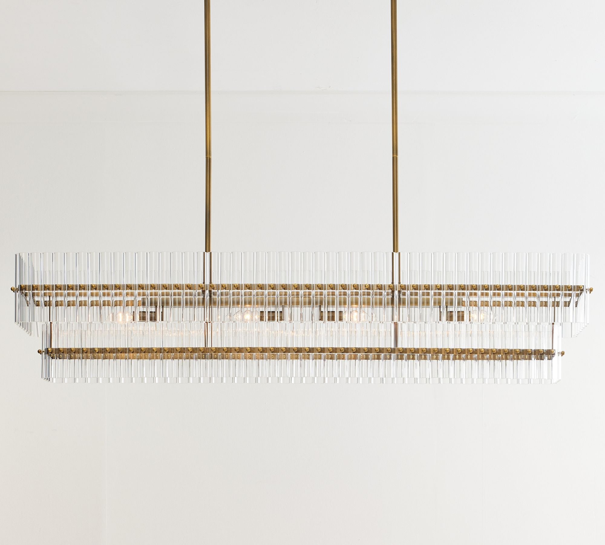 Molly Crystal Linear Chandelier for Dining Table