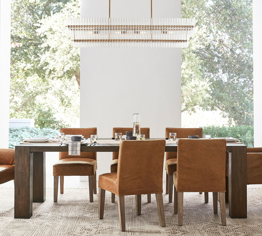 Molly Crystal Linear Chandelier for Dining Table