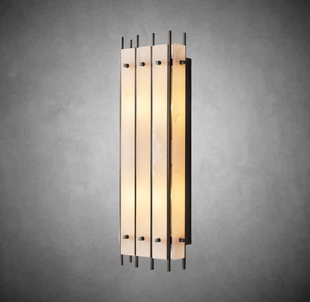 Marisol Alabaster Grand Rectangular Sconce