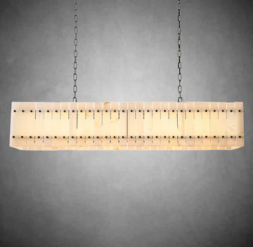 Marisol Alabaster Linear Chandelier 54"72"