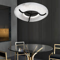 Maxine Modern Round Alabaster Dining Room Chandelier Chandelier Kevin Studio Inc