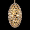 Sparkling Michael Amini 14-Light Crystal Geometric Chandelier with Gold Metal Frame