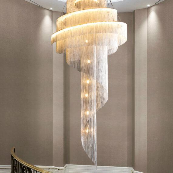 Modern Grand Chain Tassel Chandelier