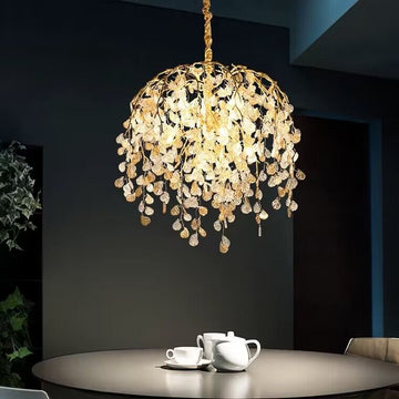 Modern Luxury Leaf Branch Glass Chandelier for Living/Dining Room/Bedroom