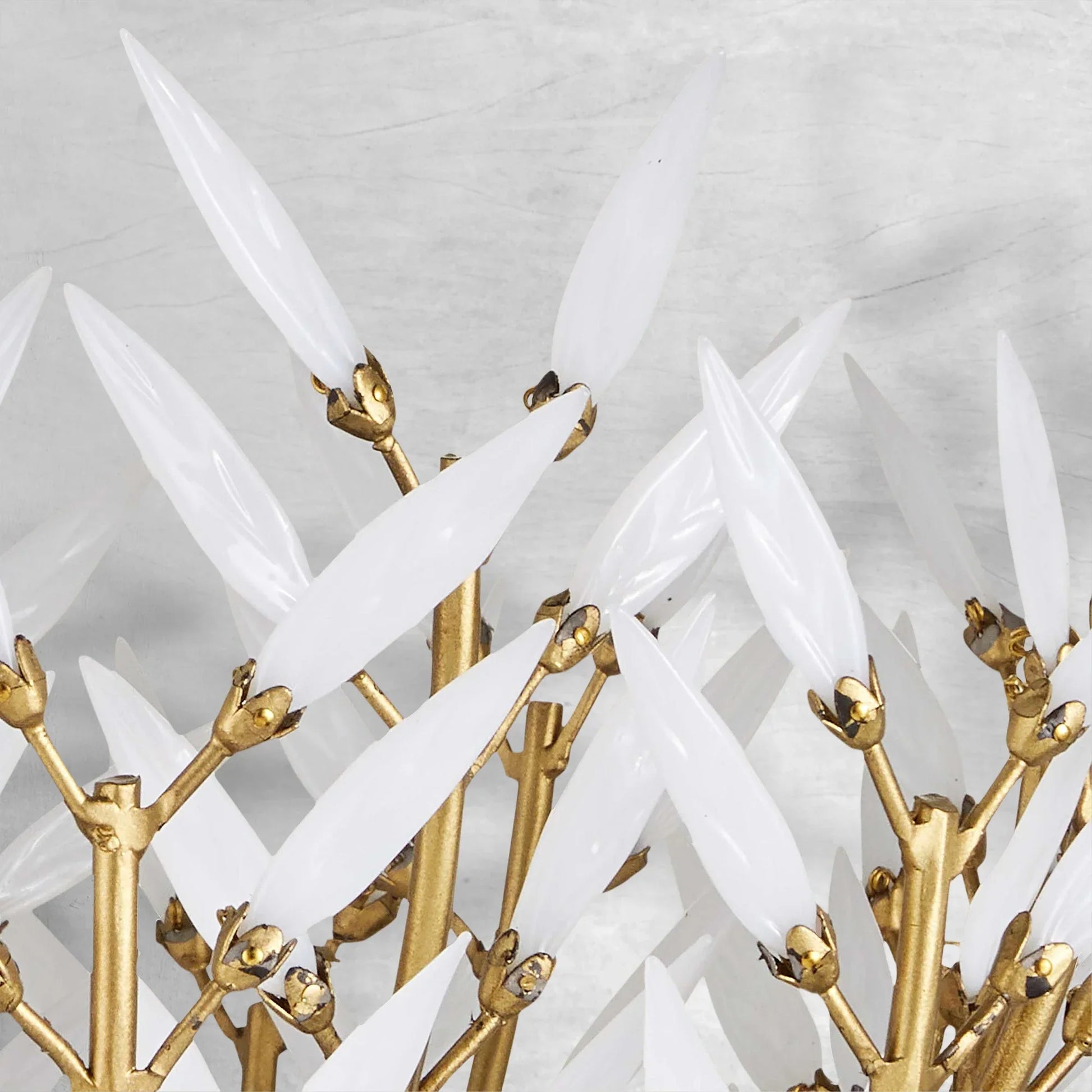 Morrigan Flushmount Brass & White Glass Ceiling Chandelier