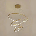 Multi Rings Modern Staircase Chandelier - Ineffable Lighting