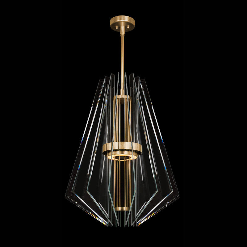 Newton 3-Light Geometric LED Chandelier: Modern Elegance for Your Home