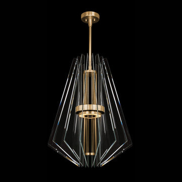 Newton 3-Light Geometric LED Chandelier: Modern Elegance for Your Home