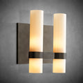 Nova Milk Glass Double Wall Sconce – Brass Bronze Nickel Finishes