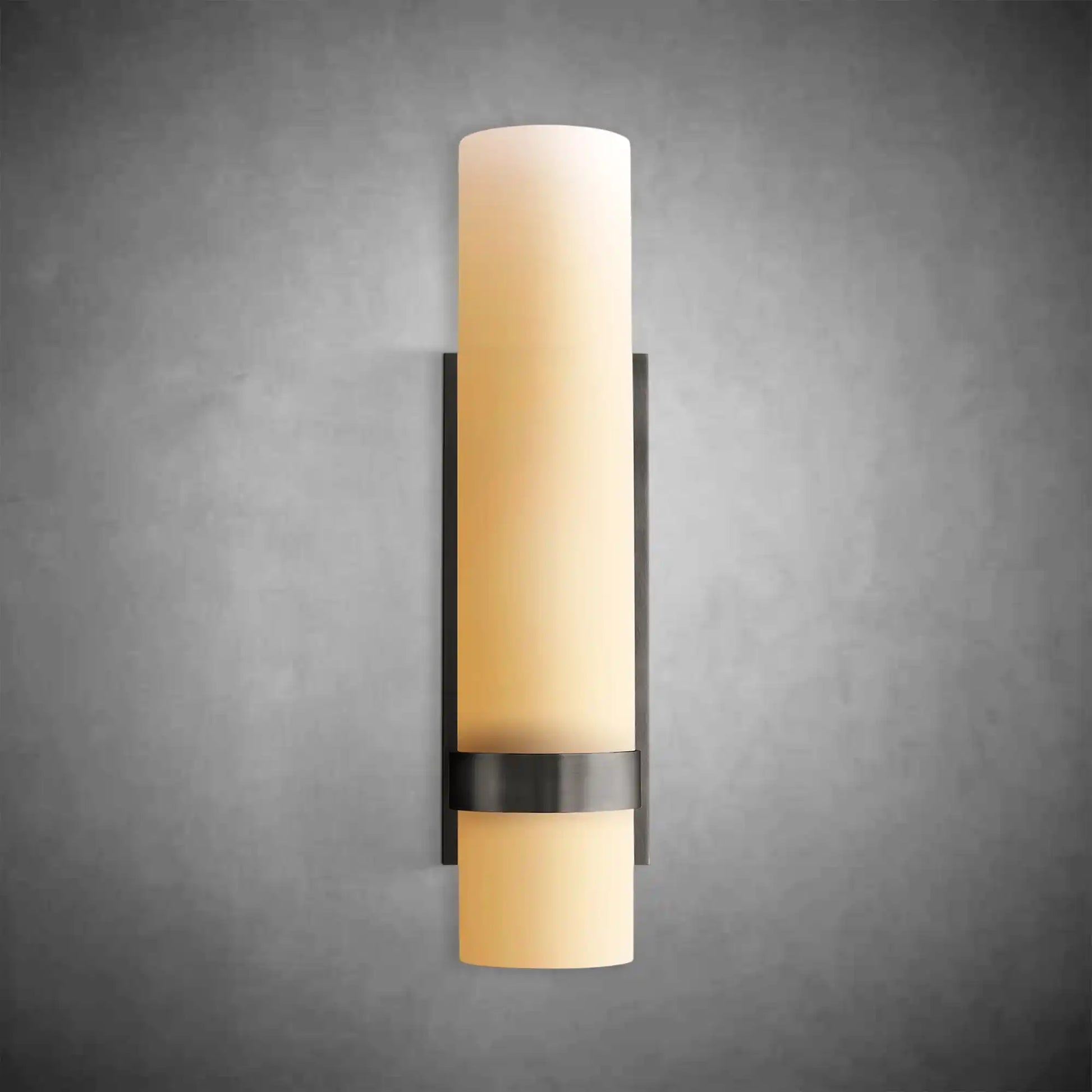 Nova Milk Glass Sconce – Art Deco Brass, Bronze, Nickel