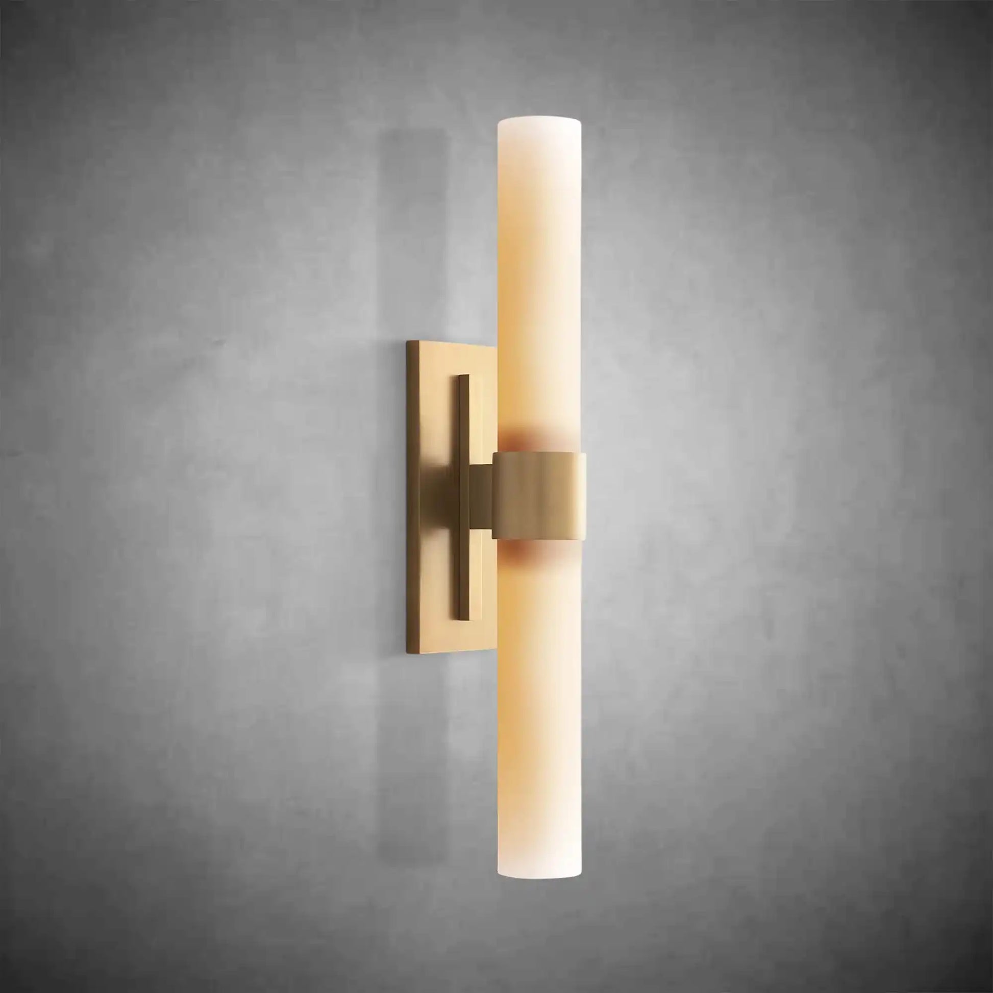 Nova Milk Glass Sconce – Art Deco Brass, Bronze, Nickel